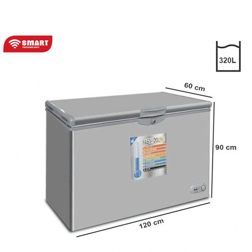 SMART TECHNOLOGY Congélateur Horizontal 280 Litres Brut- Gris - STCC-320 - Garantie 12 Mois