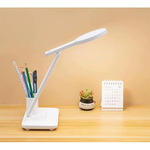 Lampe de Bureau LED Multifonction avec Porte-Lapin y Soporte Smartphone, Recargable USB, 3 Modes d’Éclairage, Blanche