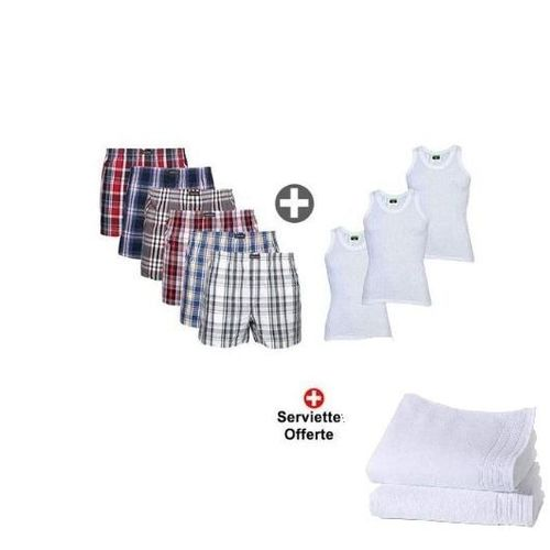 Pack De 6 Caleçons - Multicolore +3 Débardeurs -SERVIETTE OFFERTE
